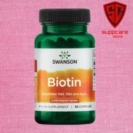 Swanson Premium Biotin [5000mcg] [30 - 100 viên] Nuôi Dưỡng Tóc Và Móng Chắc Khỏe thumbnail