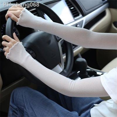 Long Half-finger Gloves Non-slip Thin Durable Elastic Breathable Outdoor Sport Arm Sleeves Ice Sleeves 1 Pair Comfortable
