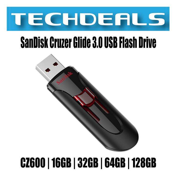 SanDisk SDCZ600 Cruzer Glide 3.0 USB Flash Drive 16GB 32GB 64GB 128GB Lazada Singapore