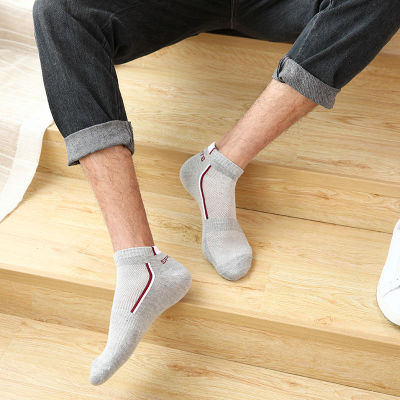 10 Pair High Quality Men Ankle Socks Breathable Cotton Sports Sox For Male Mesh Athletic Summer Thin Cut Short Sokken Size 38-43