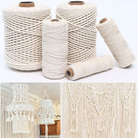 2-100M Natural Cotton Twisted Rope 1/2/3/4/5/6/8/10mm Macrame Cotton Cord Twine String DIY Craft Knitting Christmas Wedding Deco General Craft