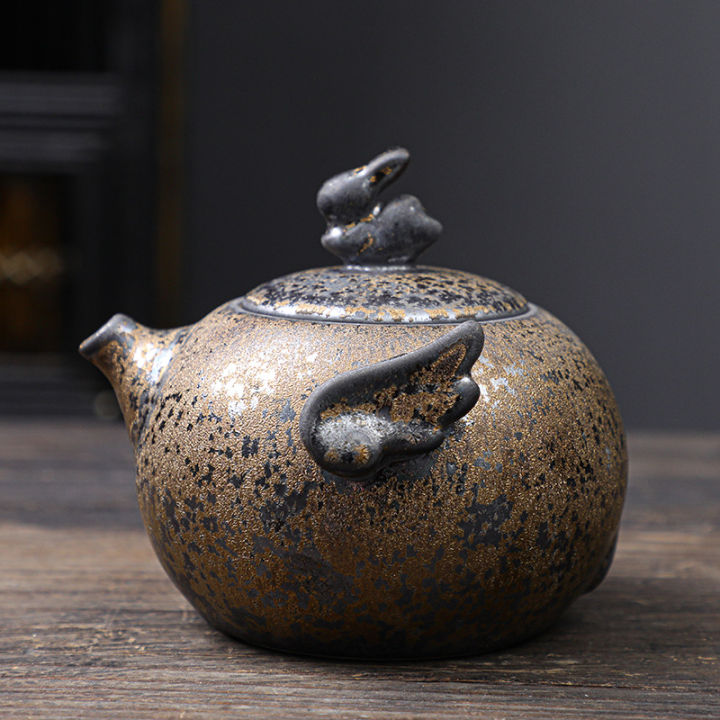 Rust Glazed Tea Pot Ceramic Kung Fu Tea Set Pot Vintage Rough Pottery  Yixing Teapots Infuser Teapot Clay Coffeeware Teaware Puer | Lazada