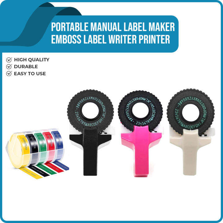 Label Maker DIY 3D Mini Portable Manual Embossing Label Writer