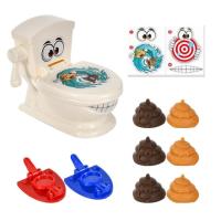 Poop Launcher Simulation Toilet Ejection Flushing Poop Game Poop Dexterity Launchers Board Games for Kids 3 Interactive Family Poop Launcher Creative Toy sensible