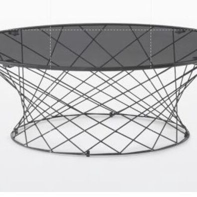 modernform-โต๊ะกลาง-รุ่น-gemini-ขาเฟรมสีดำ-topกระจกนิรภัยสี-smoky-grey