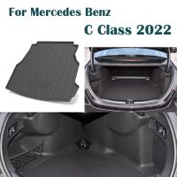 รถ Cargo Trunk สำหรับ Mercedes Benz W206 C Class 2023 2022 W206 C260 C200 C300 Boot ถาด Liner Anti-Slip กันน้ำชั้น TPE พรมอุปกรณ์เสริม