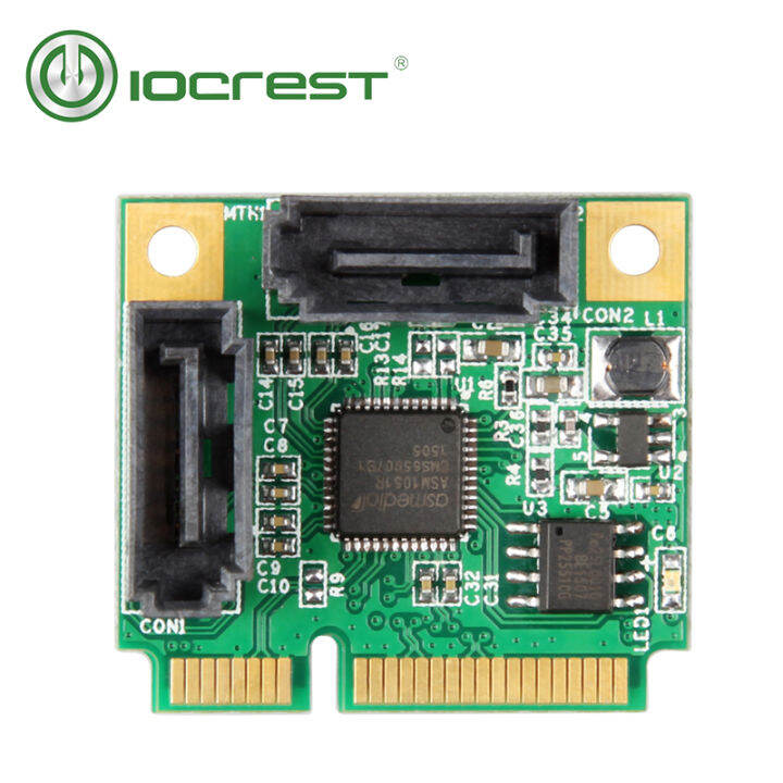 iocrest-mini-pci-express-2-internal-sata-iii-6gb-s-raid-asm1061r-controller-card-2-sata-3-0-6gbps-ports-green