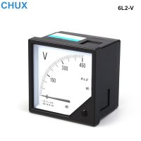 6L2-V Square Panel Volt Meter AC Pointer Analog Voltmeter 80mm*80mm Voltage Meter 50V 100V 250V 300V 450V 500V 750V 1000V Electrical Trade Tools  Test