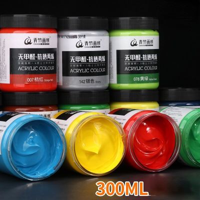 300ML Large-capacity Acrylic Paint Cans Professional Painting Waterproof and Sunscreen Textile Pigment Art Supplies