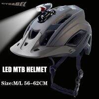 CYCABEL หมวกขี่จักรยานกลางแจ้งหมวกกันน็อคจักรยานเสือภูเขา Mountian Casco De Ciclismo.casco EPS + หมวกจักรยาน PC พร้อมไฟ LED