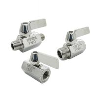 M14 M16 M20 1/8" 1/4" 3/8" 1/2" 3/4" 1" BSP NPT Female Male Thread 304 Stainless Steel Mini Ball Valve