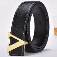 【YF】 Mens Leather with Korean Fashion Letters Belts Business Pants Accessories for Youth