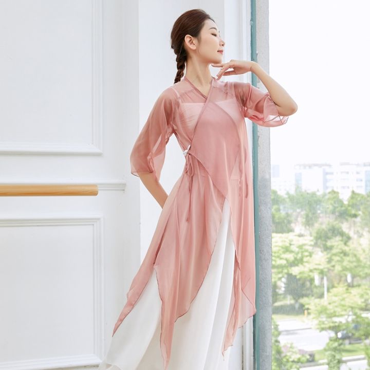 classical-dance-practice-clothing-womens-long-cardigan-gauze-elegant-body-rhyme-adult-butterfly-wing-performance-clothing