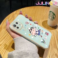 Jjlingji เคสสำหรับ Xiaomi MI 11 Lite 4G 11 Lite 5G 11 Lite 5G 11 Lite 5G N เคสแฟชั่นโชคดีลวดลายดีไซน์ใหม่ด้านข้างเคสโทรศัพท์ซิลิโคนฝาปิดเลนส์เต็มป้องกันกล่องกันกระแทกกรอบนิ่ม