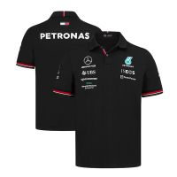 2022 F1ใหม่ชุดแข่งรถทีม Benz F1ฤดูร้อนเสื้อแข่งรถแขนเสื้อสั้นใส่ได้ทุกเพศเสื้อโปโล