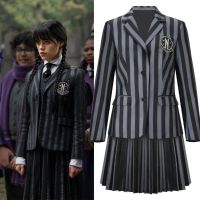 ชุด PENGY ชุดกระโปรงปาร์ตี้ Nevermore Academy Coat ชุดภาพถ่ายครอบครัว Addams คอสเพลย์เครื่องแต่งกายเสื้อผ้าคอสเพลย์