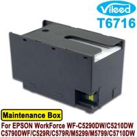 Vileed T6716 T671600 C13T671600 PXMB8กล่องเครื่องมือตลับหมึกรองรับสำหรับ EPSON WorkForce สำหรับ EPSON WF-C5290DW C5210DW C5790DWF WF-C529R C579R M5299 WF M5799 C5710DW เครื่องพิมพ์อิงค์เจ็ทสี