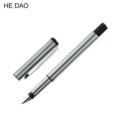 HE DAO ปากกาโลหะสีเงินขนาด0.5มม.,ปากกาโลหะทั้งตัวการเขียนตัวอักษรของขวัญธุรกิจเครื่องใช้สำนักงาน