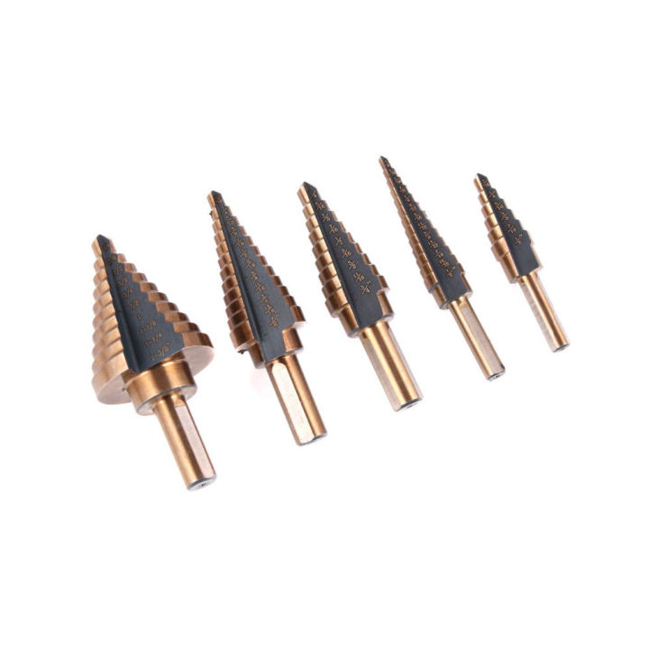 binoax-5pcsset-hss-cobalt-multiple-hole-50-sizes-step-drill-bit-set-with-aluminum-case