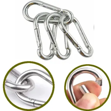 D Clip Carabiner Snap Spring Clasp Hook Keyring Camping Carabina