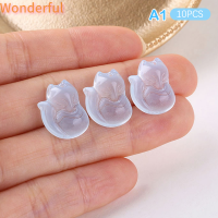 ?【Lowest price】Wonderful 10ชิ้นจี้คริสตัลสีจิ้งจอกน่ารักพร้อมรูทำมือวัสดุ DIY เครื่องประดับสร้อยคอปิ่นปักผมเครื่องประดับเสื้อผ้า