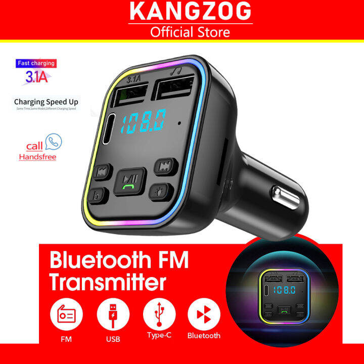 KANGZOG 3.1A Multifunction Wireless Car FM MP3 Player Dual USB Fast