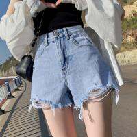 Jean Shorts Denim Pants High Waist Women Summer Pocket Tassel Ripped Hole Jeans Female Femme Short Pants Sport Dancing Sexy Y2k