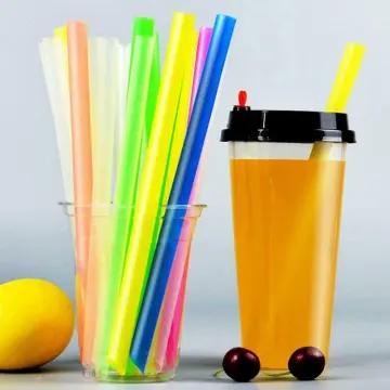 Extra Wide 14mm Silicone Bubble Tea Straw Reusable Boba Tea Straws