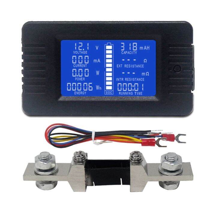 DC 0200V Digital Voltmeter Ammeter Car Battery Tester Capacity