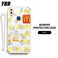 YBD โทรศัพท์ดีไซน์ของแมคโดนัลด์เคสสำหรับ Vivo Y95 Y93 Y91 Y91i 1816 1817 1811ปกป้องเลนส์หรูหราชุบ6D ซิลิโคนนิ่ม