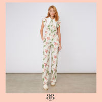 [asv ss22] Jane Bird of paradise Pants กางเกงผู้หญิง ขายาว แต่งคาดเข็มขัด ผ้าลายดอกไม้