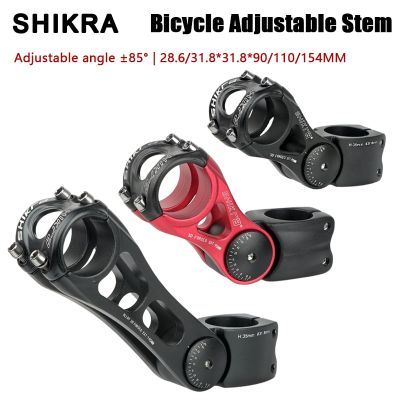 SHIKRA SK01โต๊ะจักรยานภูเขาด้ามมือจับจักรยานไฟฟ้า Mtb 90/110/145Mm ก้านก้านปรับได้31.8 25.4ไรเซอร์ลบ