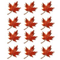 12PCS/Halloween Thankings Giving Maple Leaf Napkin Ring Table Decoration Used for Party, Wedding Occasion