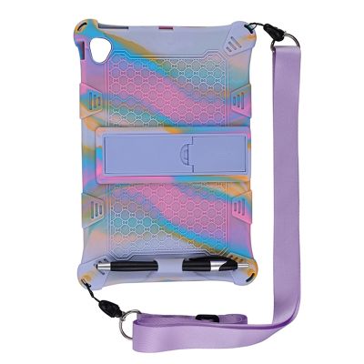 Tablet Case for Teclast P30HD 10.1 Inch Silicon Case+Pen+Strap for Teclast P30HD Tablet Stand Protect Shell(G)