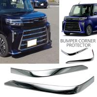 Car Front Bumper Corner Chrome Trim For Daihatsu Tanto Corner Protector Fog Lamp Spoiler Wind Auto Decorative Cover Car Sty Y1X3