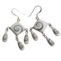 New fashion  square beautiful exotic lovely earring dangle Shiva eye เท่ห์มาก สวยแปลกตา สวยมาก น่ารัก ต่างหูพระศิวะตา