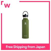 Hydro Flask Hydration 21Oz 621ML Standard Mouth Flex Straw Olive Medium