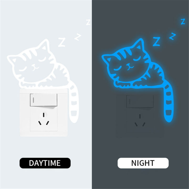 pvc-stickers-cat-sleeping-switch-stickers-waterproof-wall-stickers-home-decoration-wall-stickers