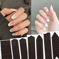 【CW】 1pc French Crescent Smile Auxiliary Sticker V-shaped Manicure Strip Decoration Accessories Tools