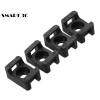 Universal 100Pcs Black 4.5mm Width Cable Tie Saddle Type Mount Base Wire Holder Cable Management