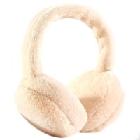 Women Men Winter Warm Cute Faux Furry Earmuffs Headband Outdoor Windproof Solid Color Foldable Fluffy Ear Covers Warm Hair Hoop