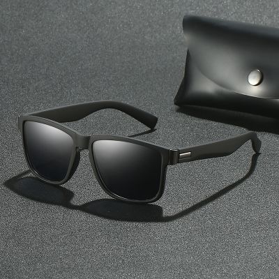 แว่นกันแดดโพลาไรซ์สุดหรูแบบวินเทจแว่นกันแดดโพลารอยด์สี่เหลี่ยม UV400ผู้ชายแว่นกันแดดเล่นเซิร์ฟชายหาด