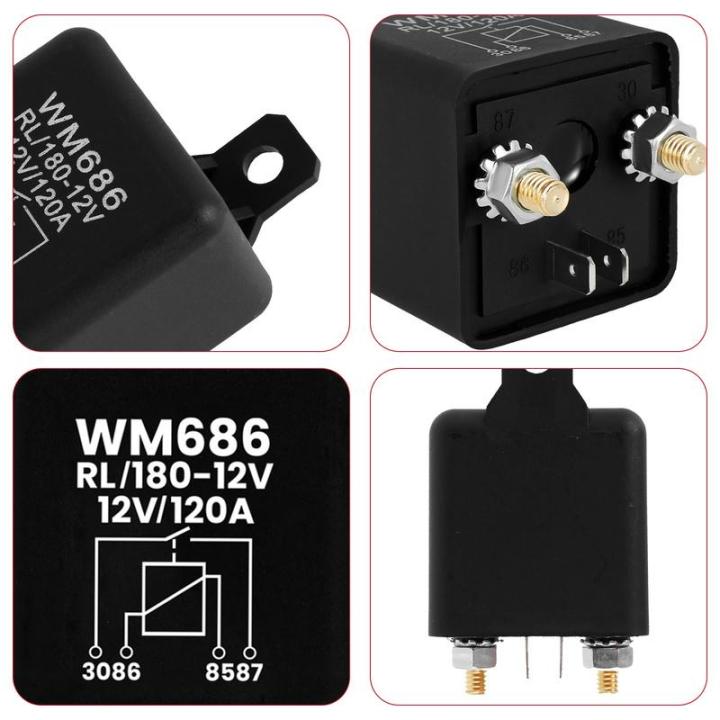 สวิตช์รีเลย์สำหรับรีเลย์เรือสวิตช์รีเลย์12v-120a-กระแสสูงรีเลย์สตาร์ทเตอร์พลังงานสูงสวิตช์เปิด-ปิดที่มีการนำไฟฟ้าสูงทำงานอย่างต่อเนื่องรีเลย์รีเลย์สำหรับยานยนต์