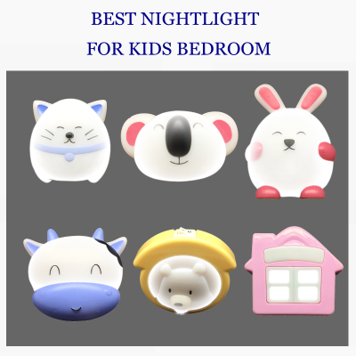 Light Sensor Control LED Cartoon Night Light Children Kids Bedroom Bedside Kids Sleeping Nightlight