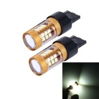 2ชิ้น7440 15W 1300LM 6500K 28 SMD-3030ไฟไฟเบรครถ LED เปิดไฟ DC 12V