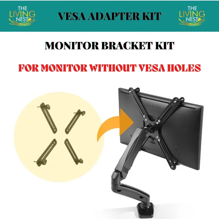 Monitor VESA Adapter Kit for NON VESA MONITOR up to 27 inches LED LCD 75mm and 100mm mounting