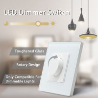 BSEED Mechanical Dimmer Switch Led Dimmable Wall Light Switches EU Standard Lamp Switch ความสว่างปรับกรอบกระจก10A