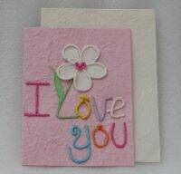 การ์ดวาเลนไทน์ I love you diy แฮนด์เมด การ์ด ของขวัญ ความรัก (ขนาด L) Card Valentine I Love You (size L)