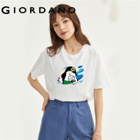 GIORDANO Women WHIKO Series T-Shirts 100% Cotton Cute Print Tee Short Sleeve Crewneck Summer Casual Fashion Tshirts 99393087