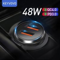 48W Car Charger With luminous PD 3.0 Mini Full Dual QC 3.0 QC4.0 USB Car Charger Type C Quick Charge For mobile phone Car Chargers